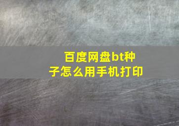 百度网盘bt种子怎么用手机打印