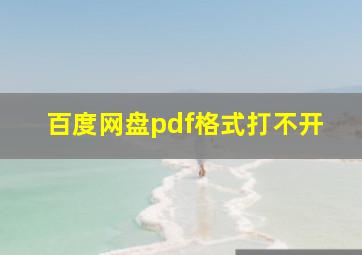 百度网盘pdf格式打不开