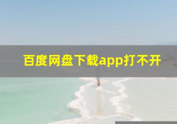 百度网盘下载app打不开