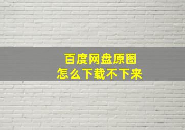 百度网盘原图怎么下载不下来