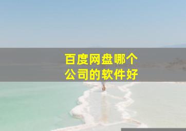 百度网盘哪个公司的软件好