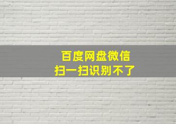 百度网盘微信扫一扫识别不了