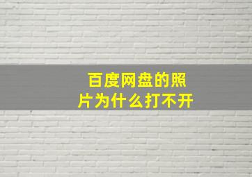 百度网盘的照片为什么打不开