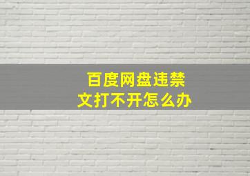 百度网盘违禁文打不开怎么办