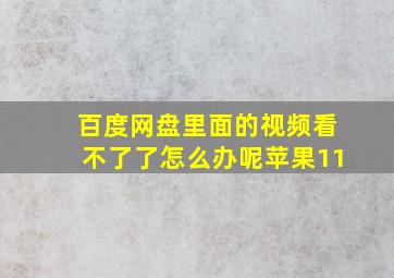 百度网盘里面的视频看不了了怎么办呢苹果11