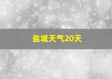 盐城天气20天