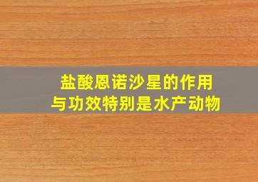 盐酸恩诺沙星的作用与功效特别是水产动物