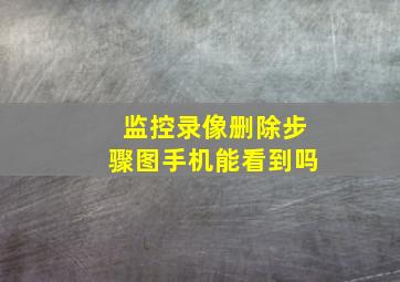 监控录像删除步骤图手机能看到吗