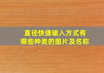 直径快捷输入方式有哪些种类的图片及名称