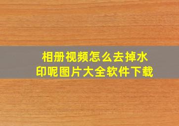 相册视频怎么去掉水印呢图片大全软件下载