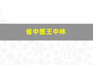 省中医王中林