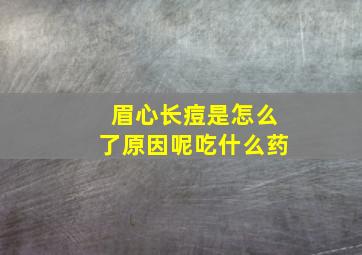 眉心长痘是怎么了原因呢吃什么药