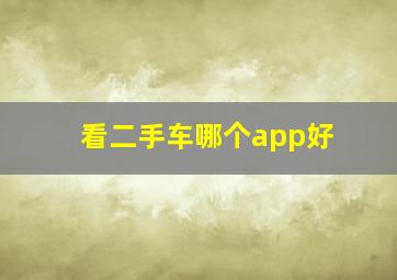 看二手车哪个app好