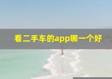 看二手车的app哪一个好