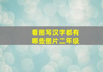 看图写汉字都有哪些图片二年级