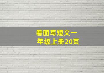 看图写短文一年级上册20页