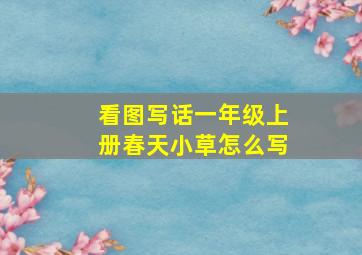 看图写话一年级上册春天小草怎么写