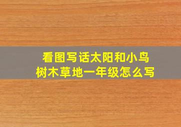 看图写话太阳和小鸟树木草地一年级怎么写