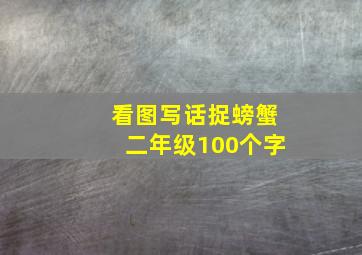 看图写话捉螃蟹二年级100个字