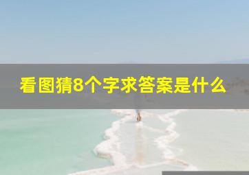 看图猜8个字求答案是什么