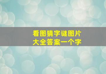 看图猜字谜图片大全答案一个字