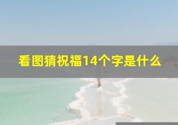 看图猜祝福14个字是什么