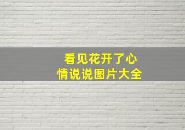 看见花开了心情说说图片大全