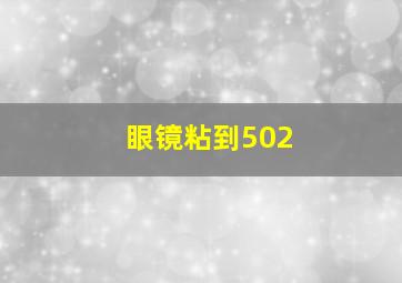 眼镜粘到502