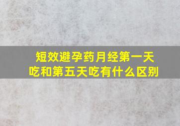 短效避孕药月经第一天吃和第五天吃有什么区别