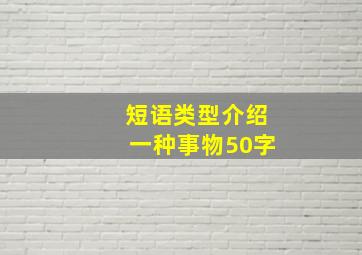 短语类型介绍一种事物50字