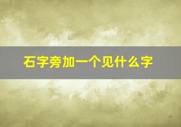 石字旁加一个见什么字