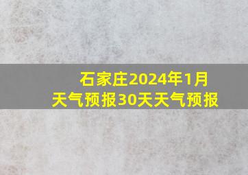 石家庄2024年1月天气预报30天天气预报