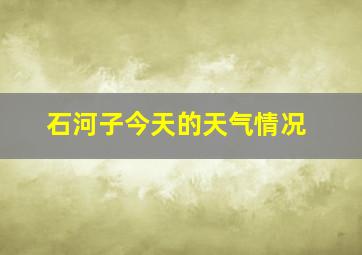 石河子今天的天气情况