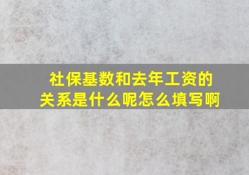 社保基数和去年工资的关系是什么呢怎么填写啊