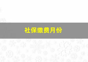 社保缴费月份