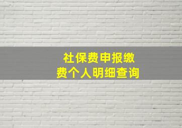 社保费申报缴费个人明细查询