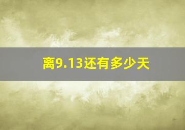 离9.13还有多少天