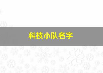 科技小队名字