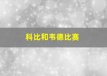 科比和韦德比赛