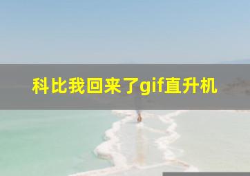 科比我回来了gif直升机