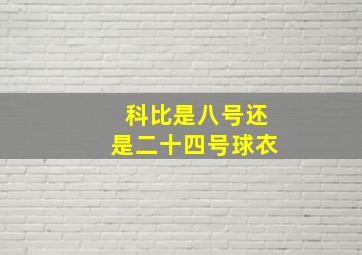 科比是八号还是二十四号球衣