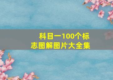 科目一100个标志图解图片大全集