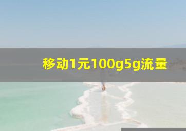 移动1元100g5g流量