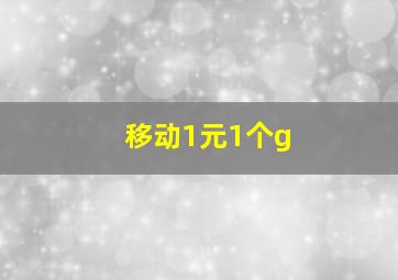 移动1元1个g