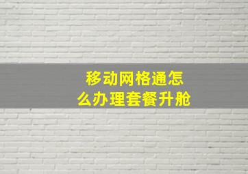 移动网格通怎么办理套餐升舱