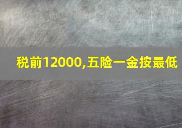 税前12000,五险一金按最低