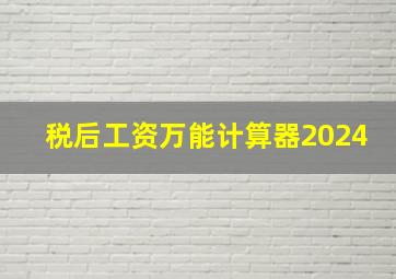 税后工资万能计算器2024