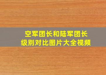 空军团长和陆军团长级别对比图片大全视频