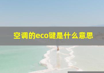 空调的eco键是什么意思