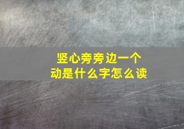 竖心旁旁边一个动是什么字怎么读